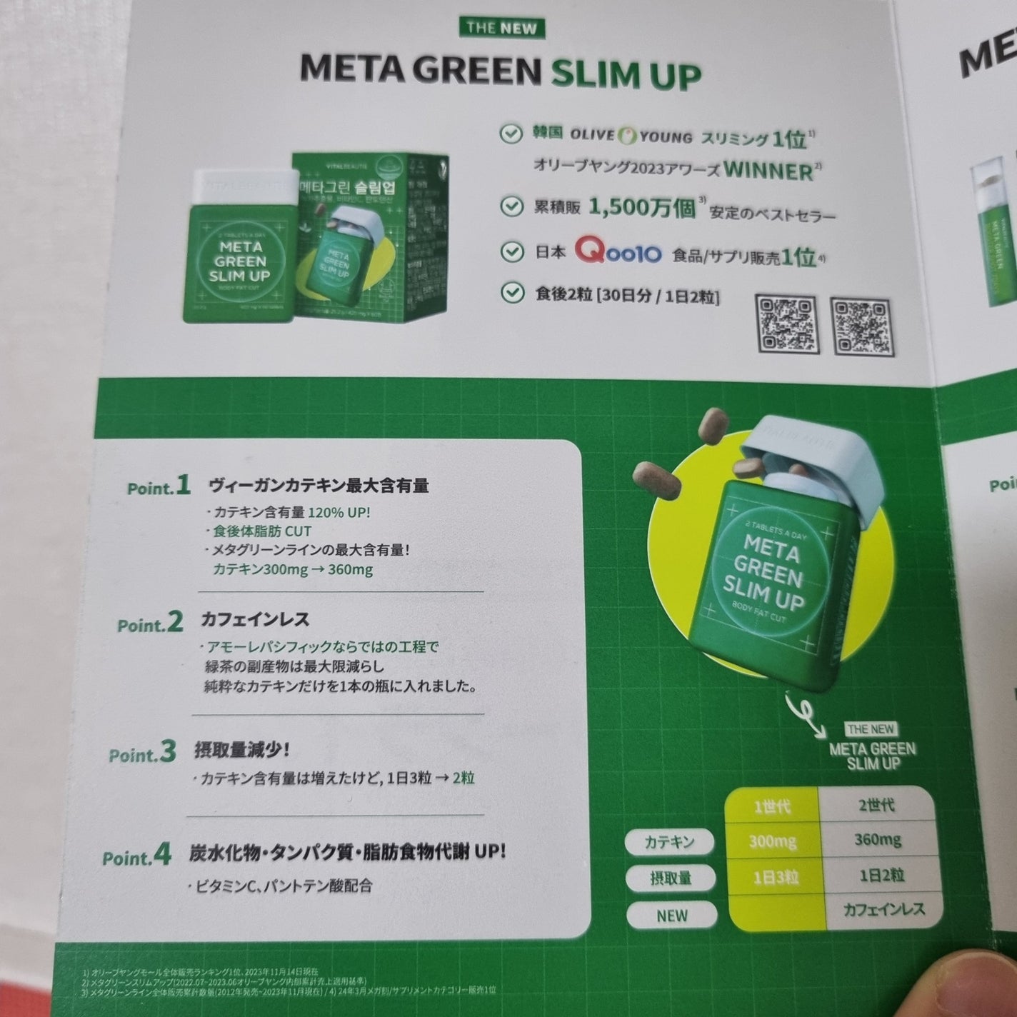 メタグリーンスリムアップ/VITALBEAUTIE/ボディサプリメントを使ったクチコミ(3枚目)