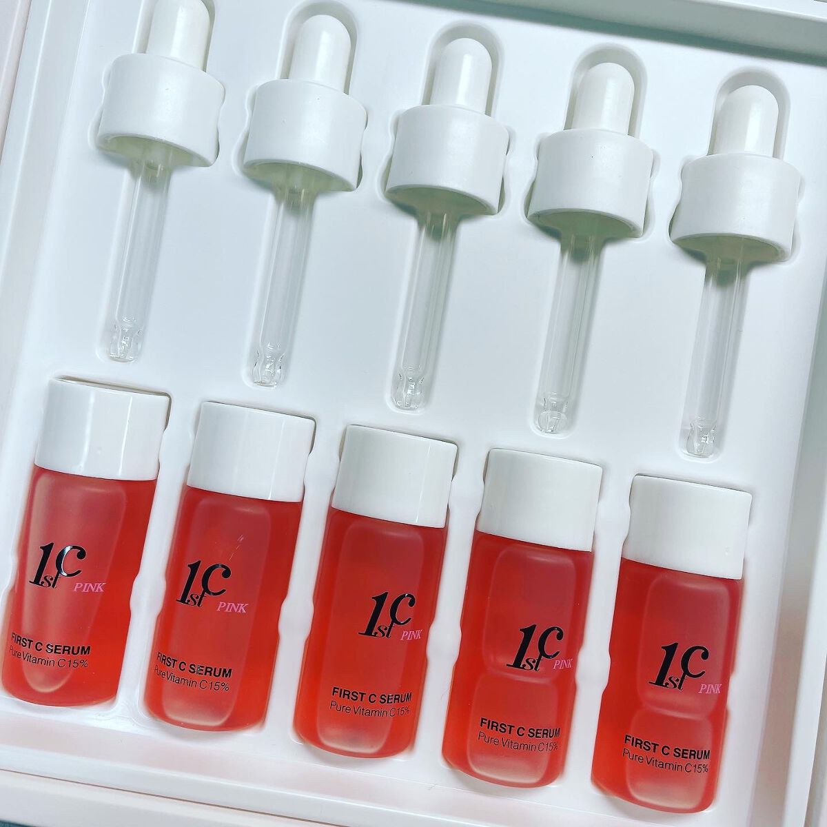 ファーストCピンクセラムピュアビタミンC15%/クリマレ バイ ディーホリック/美容液を使ったクチコミ（2枚目）