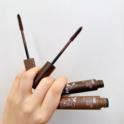 インク カラー カラ(AD) 02 BLACK MILKTEA BROWN/PERIPERA/マスカラを使ったクチコミ(3枚目)