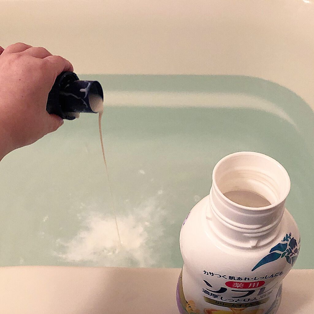 濃厚しっとり入浴液 ホワイトフローラルの香り/薬用ソフレ/保湿系入浴剤を使ったクチコミ(6枚目)