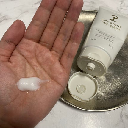 オイルクレンジングバーム ホワイトプレミアム/ONE STONE TWO BIRDS/クレンジングバームを使ったクチコミ(2枚目)