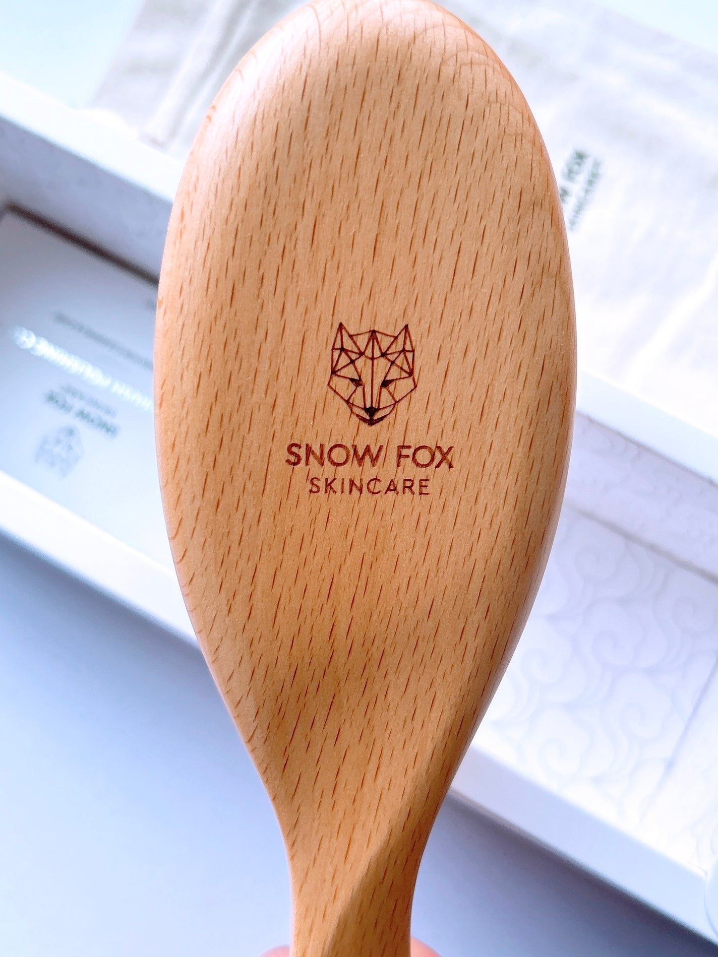 プレミアム FOXカッサ ウッド ヘアブラシ/SNOW FOX SKINCARE/メイクブラシを使ったクチコミ(2枚目)