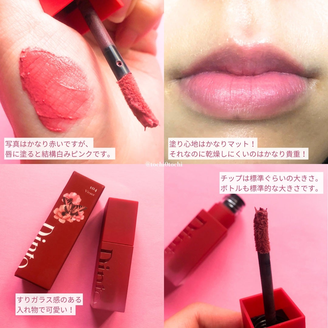 マダムバタフライコレクション ブラーニングリップベール/Dinto/口紅を使ったクチコミ(2枚目)