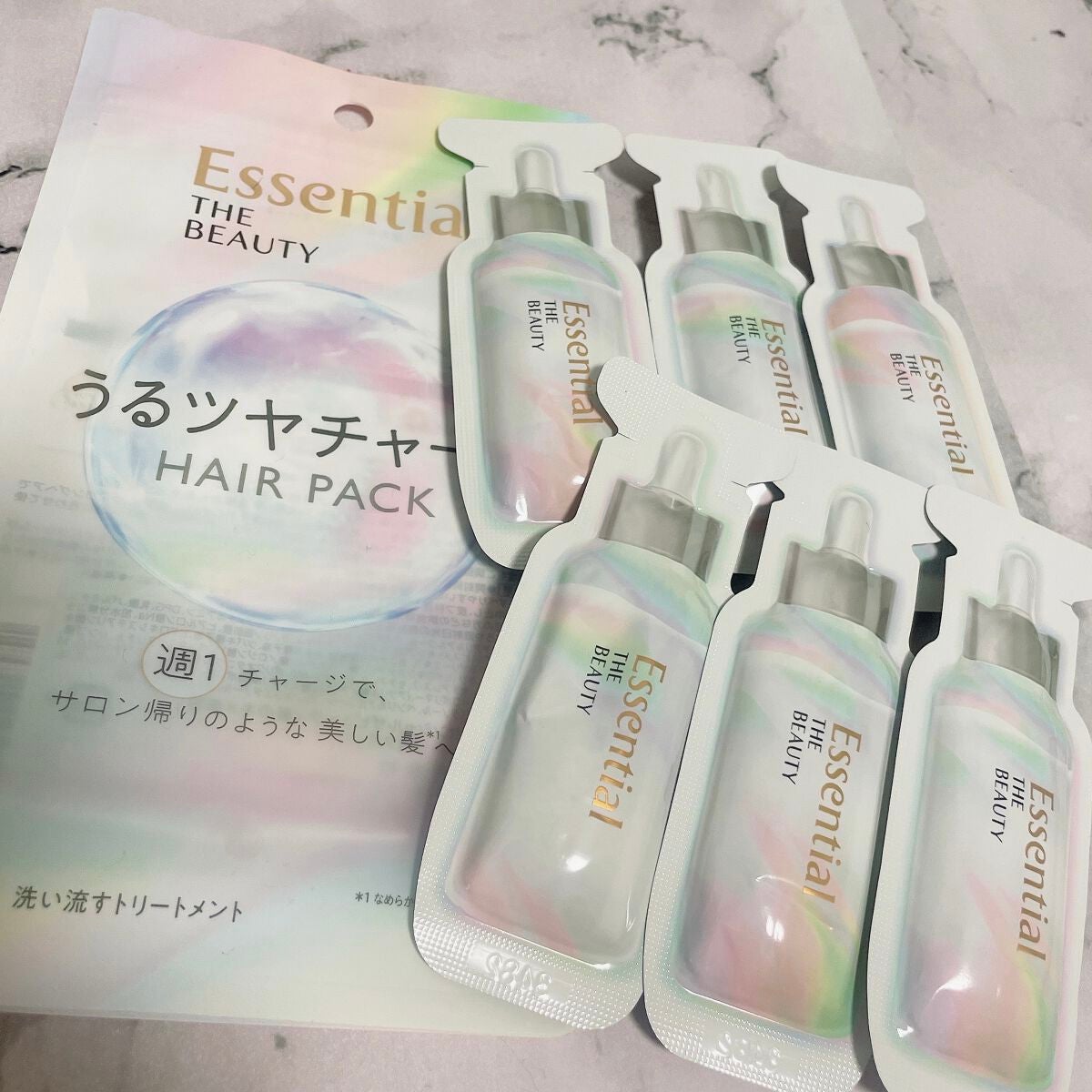 ザビューティ うるツヤチャージヘアパック/エッセンシャル/ヘアマスク・ヘアパックを使ったクチコミ(2枚目)