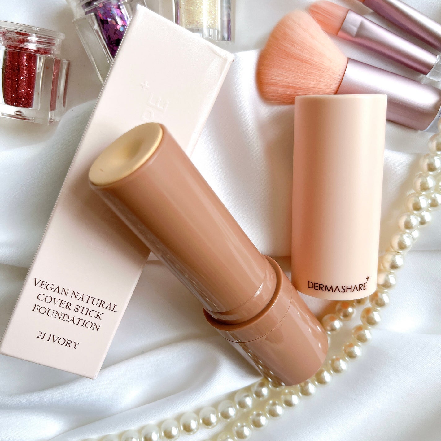 ヴィーガンナチュラルカバースティックファンデーション/DERMASHARE/その他ファンデーションを使ったクチコミ(2枚目)