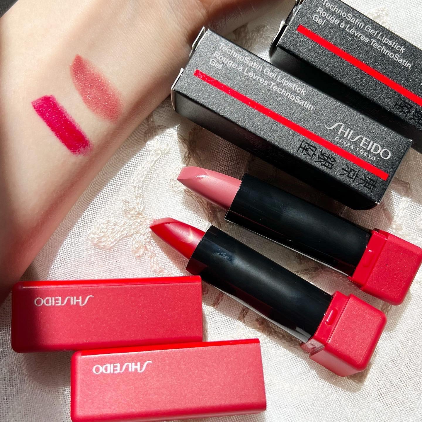 テクノサテン ジェル リップスティック 416	Red Shift/SHISEIDO/口紅を使ったクチコミ（2枚目）