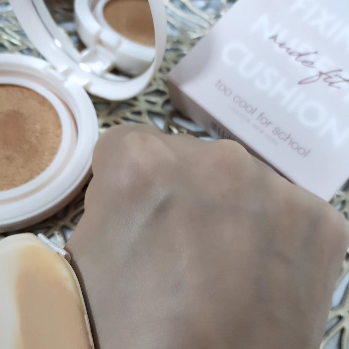 フィクシングヌードフィットクッション/too cool for school/クッションファンデーションを使ったクチコミ(3枚目)