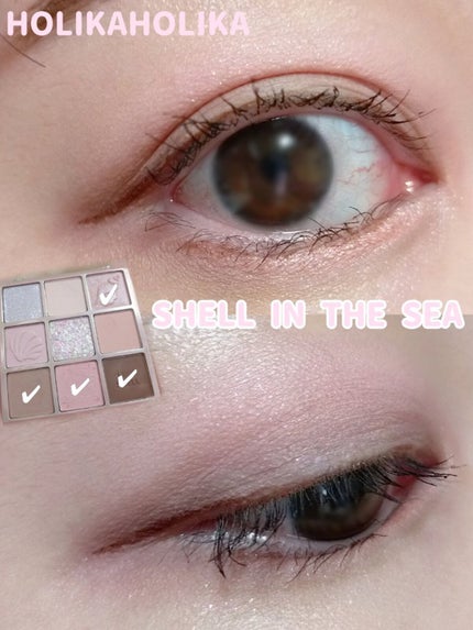 マイフェイブムードアイパレット 9カラー 07 SHELL IN THE SEA/HOLIKA HOLIKA/アイシャドウパレットを使ったクチコミ(1枚目)