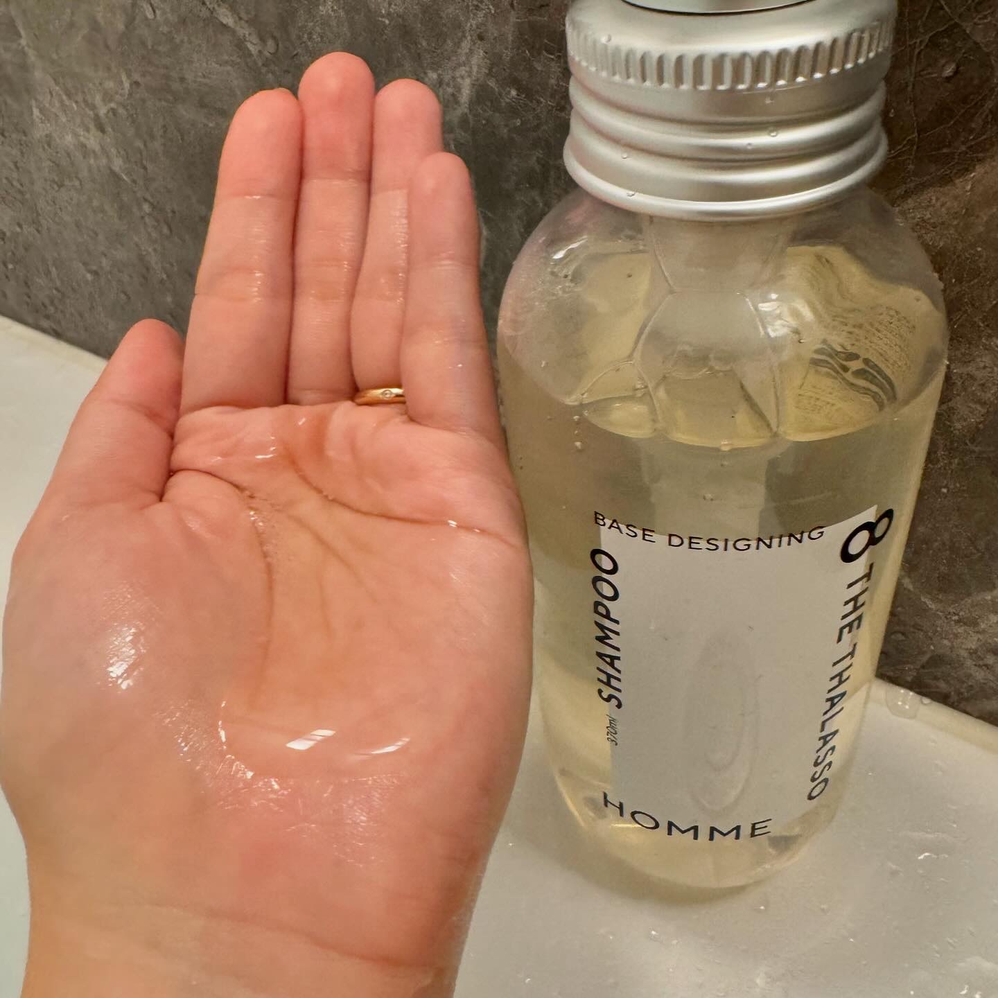 エイトザタラソ オム ベースデザイニング シャンプー／ヘアトリートメント/エイトザタラソ/市販シャンプーを使ったクチコミ（2枚目）