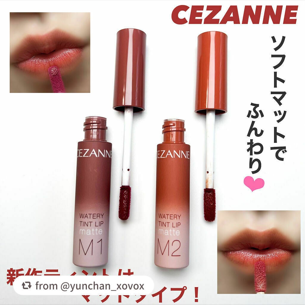 ウォータリーティントリップ マット/CEZANNE/リップティントを使ったクチコミ(1枚目)