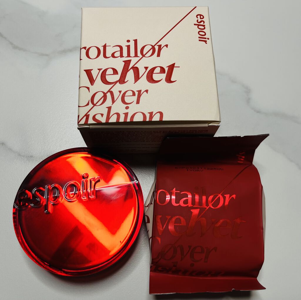 プロテーラービーベルベットカバークッション/espoir/クッションファンデーションを使ったクチコミ（2枚目）