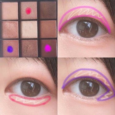 UR GLAM　BLOOMING EYE COLOR PALETTE/U R GLAM/パウダーアイシャドウを使ったクチコミ（2枚目）