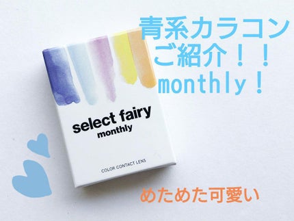 セレクトフェアリー マンスリー (select fairy monthly)/FAIRY/1ヶ月(1MONTH)カラコンを使ったクチコミ(1枚目)