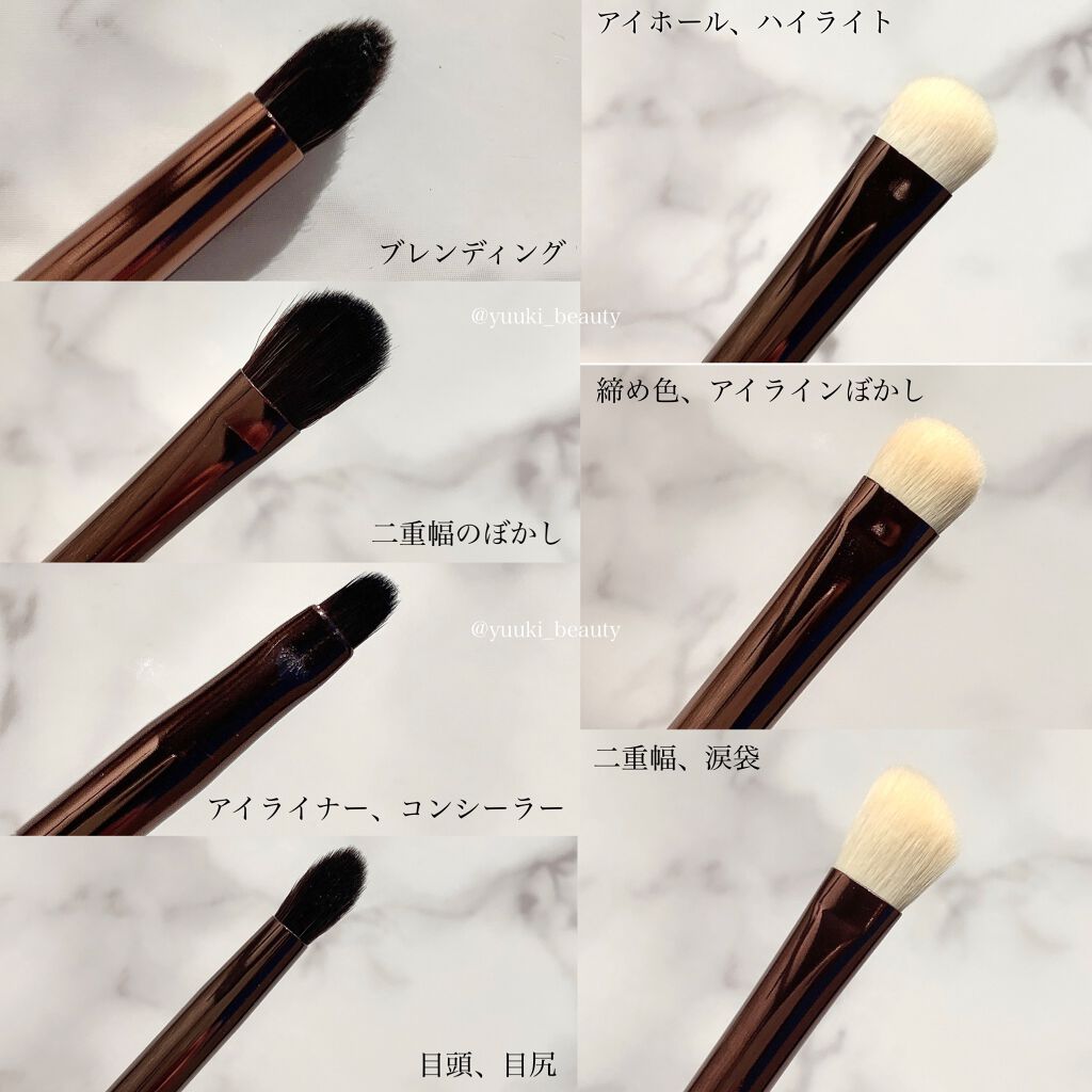 SIXPLUS ホワイトパール アイメイクブラシ 7本セット/SIXPLUS/メイクブラシを使ったクチコミ（2枚目）