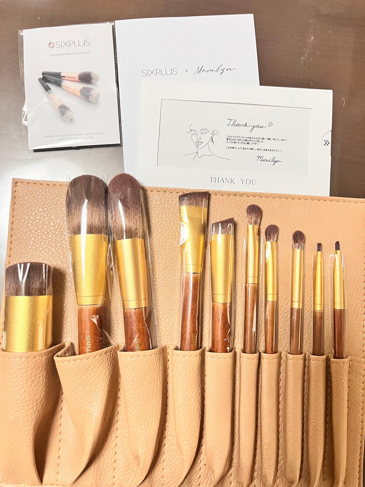 SIXPLUS X MARILYN 10本メイクアップブラシセット/SIXPLUS/メイクブラシを使ったクチコミ(1枚目)