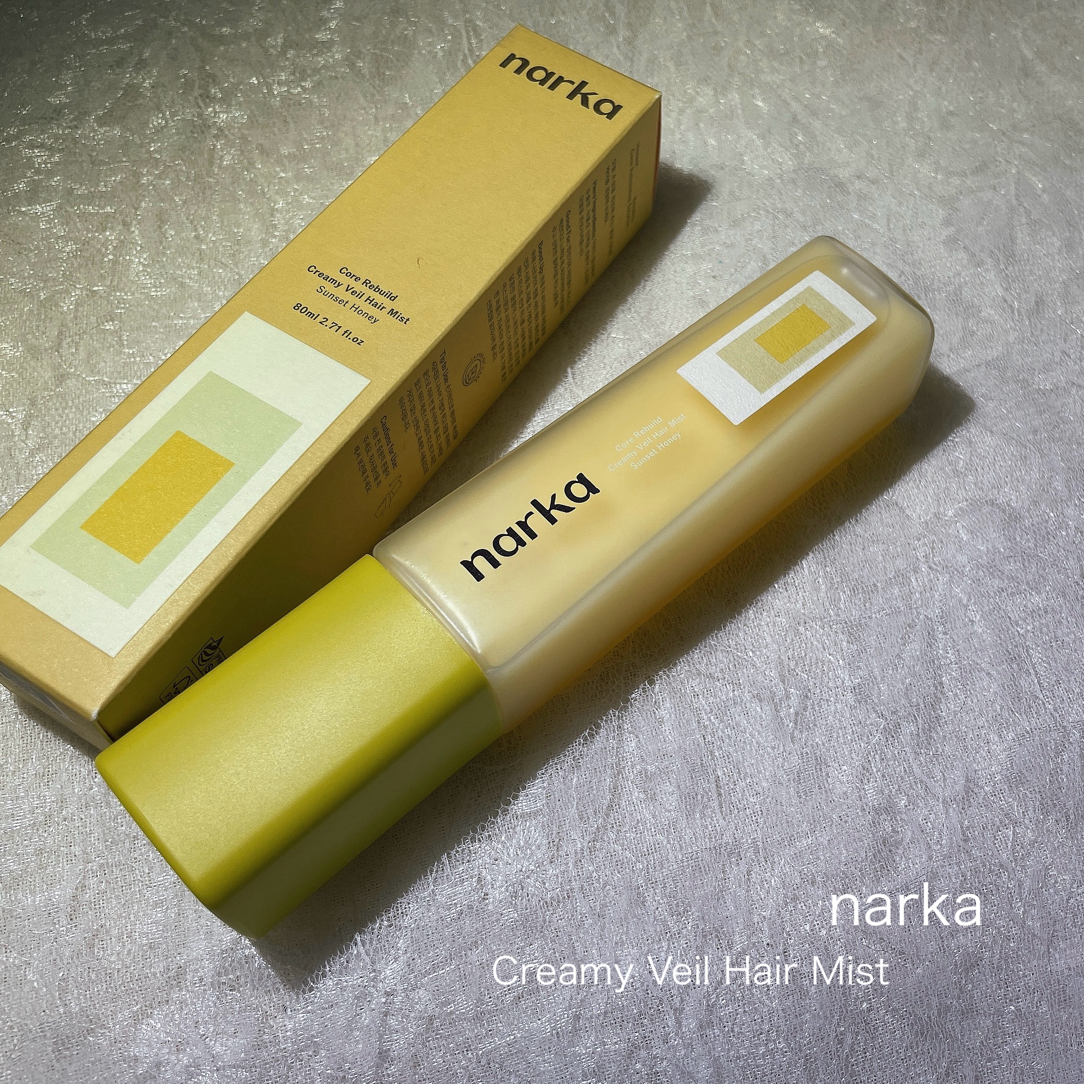 クリーミーベールヘアミスト サンセットハニー/narka/ヘアミストを使ったクチコミ（1枚目）