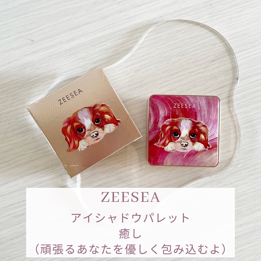 ▶︎▶︎癒しのアイシャドウパレット

ZEESEA
『アイシャドウパレット　癒し』

可愛い犬のパケが目を惹くZEESEAのアイシャドウパレット💛

癒しのカラーは可愛いピンク系！

ZEESEAのアイシャドウ初めて使ったけど粉が柔らかく