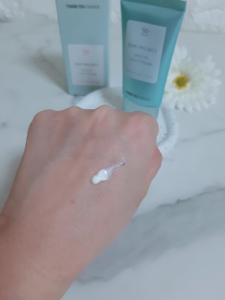 サンプロジェクト ウォーターサンクリーム SPF50+ PA+++/THANK YOU FARMER/日焼け止めクリームを使ったクチコミ(3枚目)