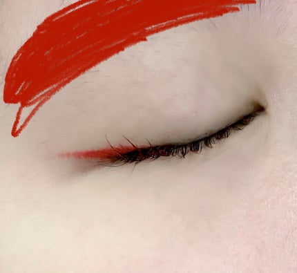 ビューティーワールド BWモモコス カラーペンシルアイライナーのクチコミ「モモコスペンシルアイライナーレッド❤️
色はハッキリしてて、描きやすいです。色鉛筆で描いてるみ.....」(3枚目)