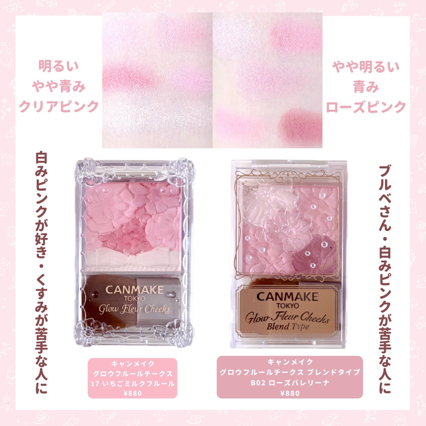 グロウフルールチークス/キャンメイク/パウダーチークを使ったクチコミ(2枚目)