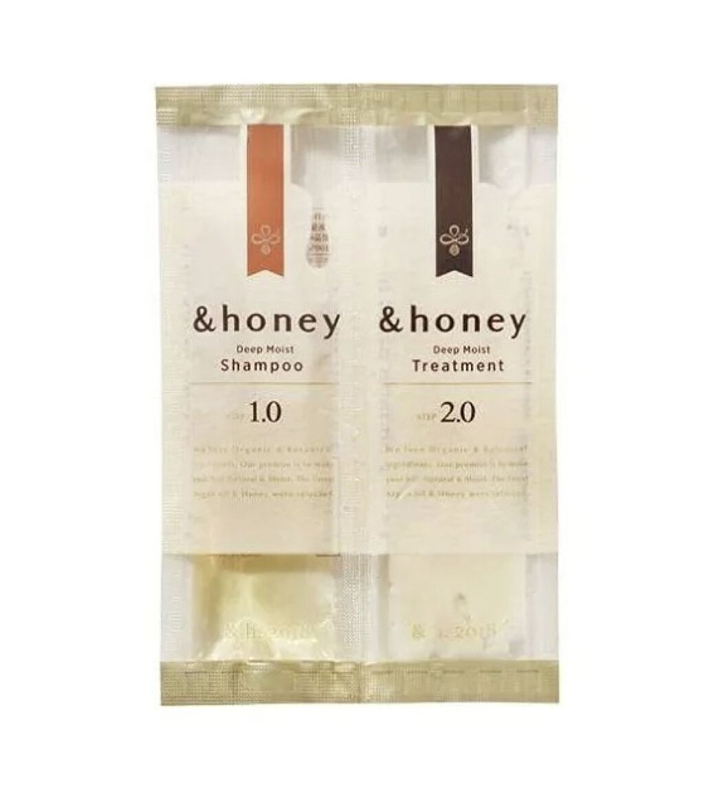 ディープモイスト シャンプー1.0／ヘアトリートメント2.0/&honey/市販シャンプーを使ったクチコミ（1枚目）