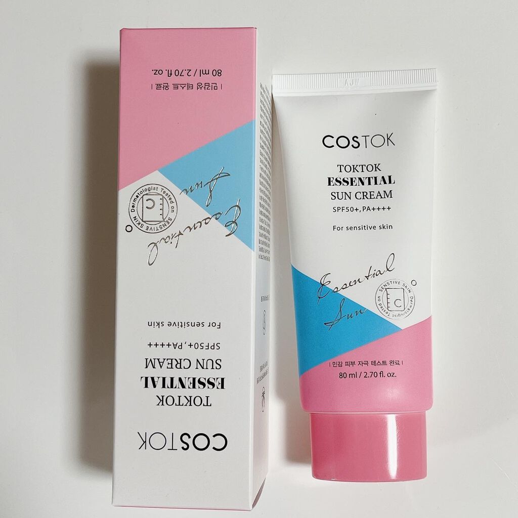 エッセンシャルトーンアップ日焼け止め/COSTOK/日焼け止めクリームを使ったクチコミ（1枚目）