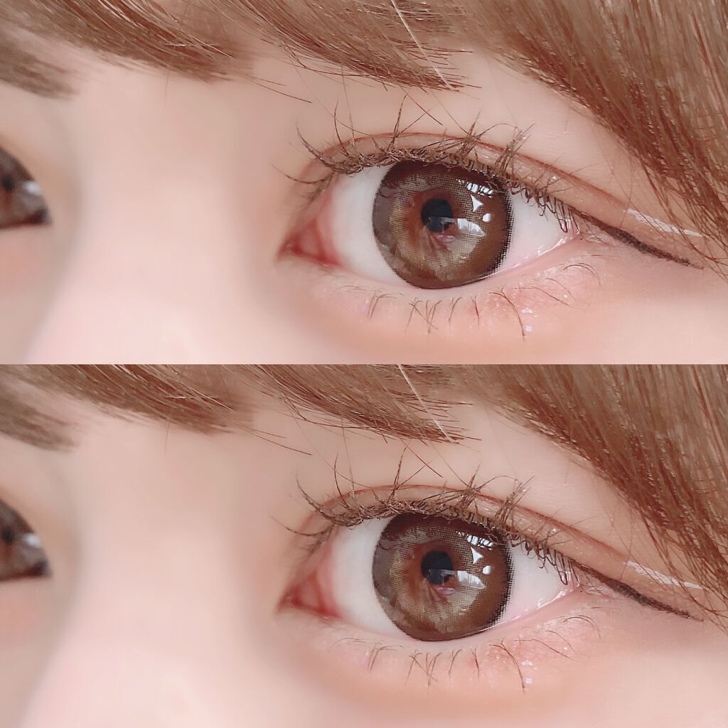 クララコンタクトの
アイシャジェディジェムチョコ🍫

真ん中のほんのりベージュカラーが立体感を出してくれて可愛いです💮
ドットの細フチがナチュラル＋白目を綺麗に見せてくれる！
派手じゃないので仕事や学校使いにも！◎
ちゅるんとした瞳にな