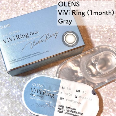 OLENS ViVi Ring 1Monthのクチコミ「♡透明感抜群グレーカラコン♡


OLENS
ViVi Ring 1Month
グレー　をご紹.....」（2枚目）