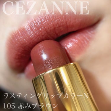 ラスティング リップカラーN 105 ブラウン系/CEZANNE/口紅を使ったクチコミ（1枚目）