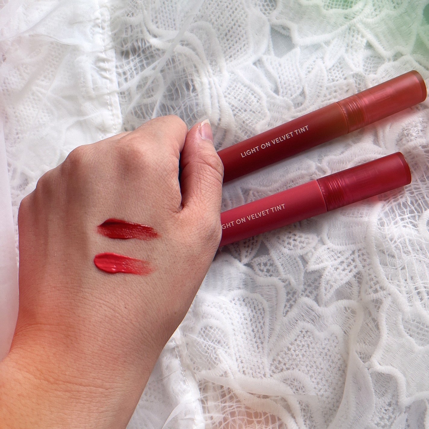 ライトオンベルベットティント/ネイチャーリパブリック/リップティントを使ったクチコミ(3枚目)