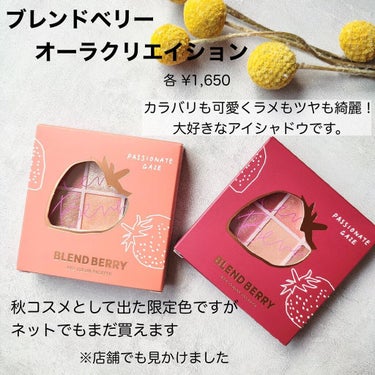 オーラクリエイション 101 グースベリー＆セピアブラウン(限定カラー)/BLEND BERRY/アイシャドウパレットを使ったクチコミ（2枚目）