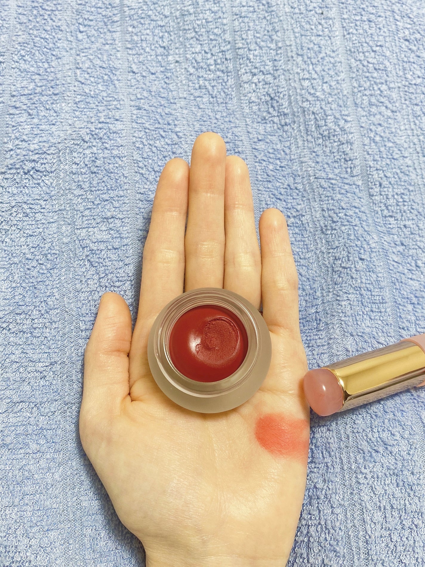 リップアンドチーク ブラーリープリンポット/fwee/口紅を使ったクチコミ(5枚目)