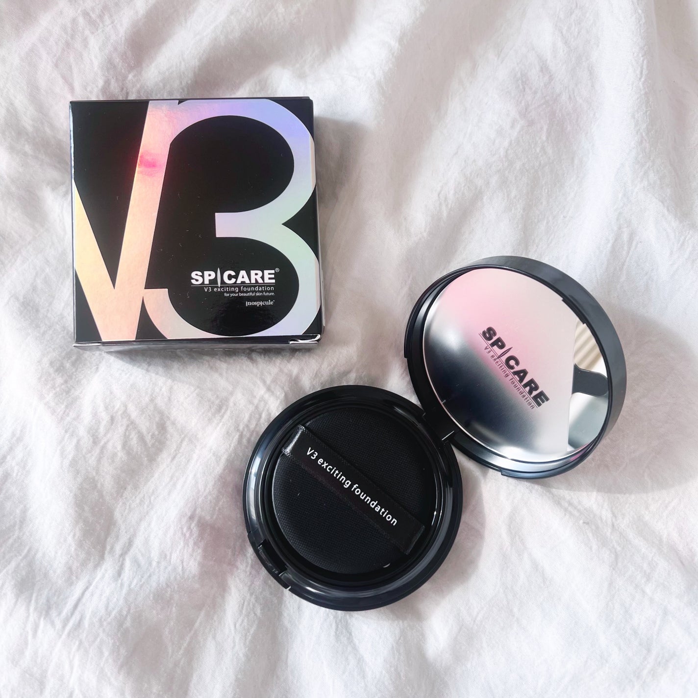 V3 エキサイティングファンデーション/SPICARE/クッションファンデーションを使ったクチコミ(4枚目)