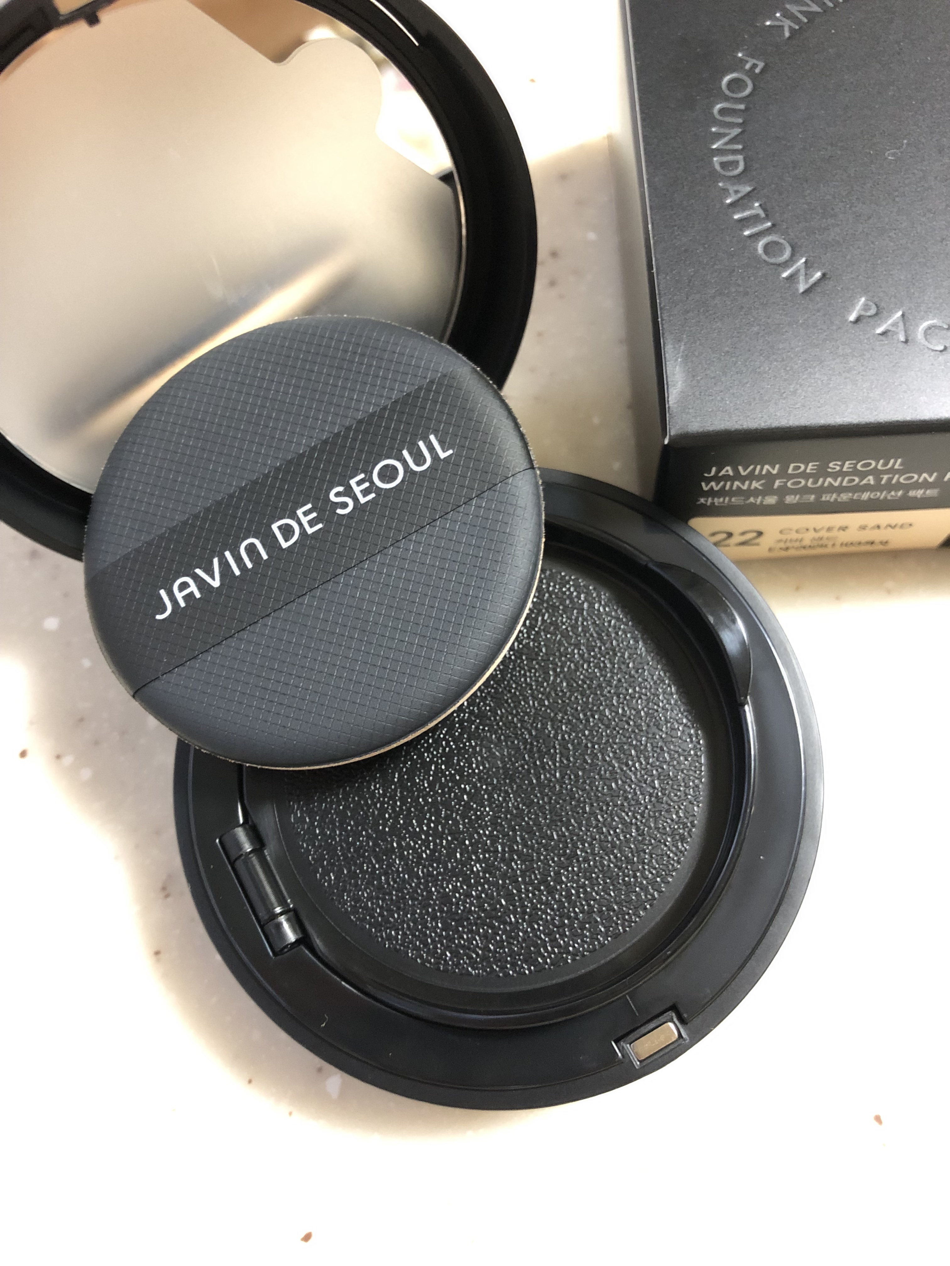 ジャビンドゥソウル ウインクファンデーションパクト 22 COVER SAND(カバーサンド)/Javin De Seoul/クッションファンデーションを使ったクチコミ（2枚目）