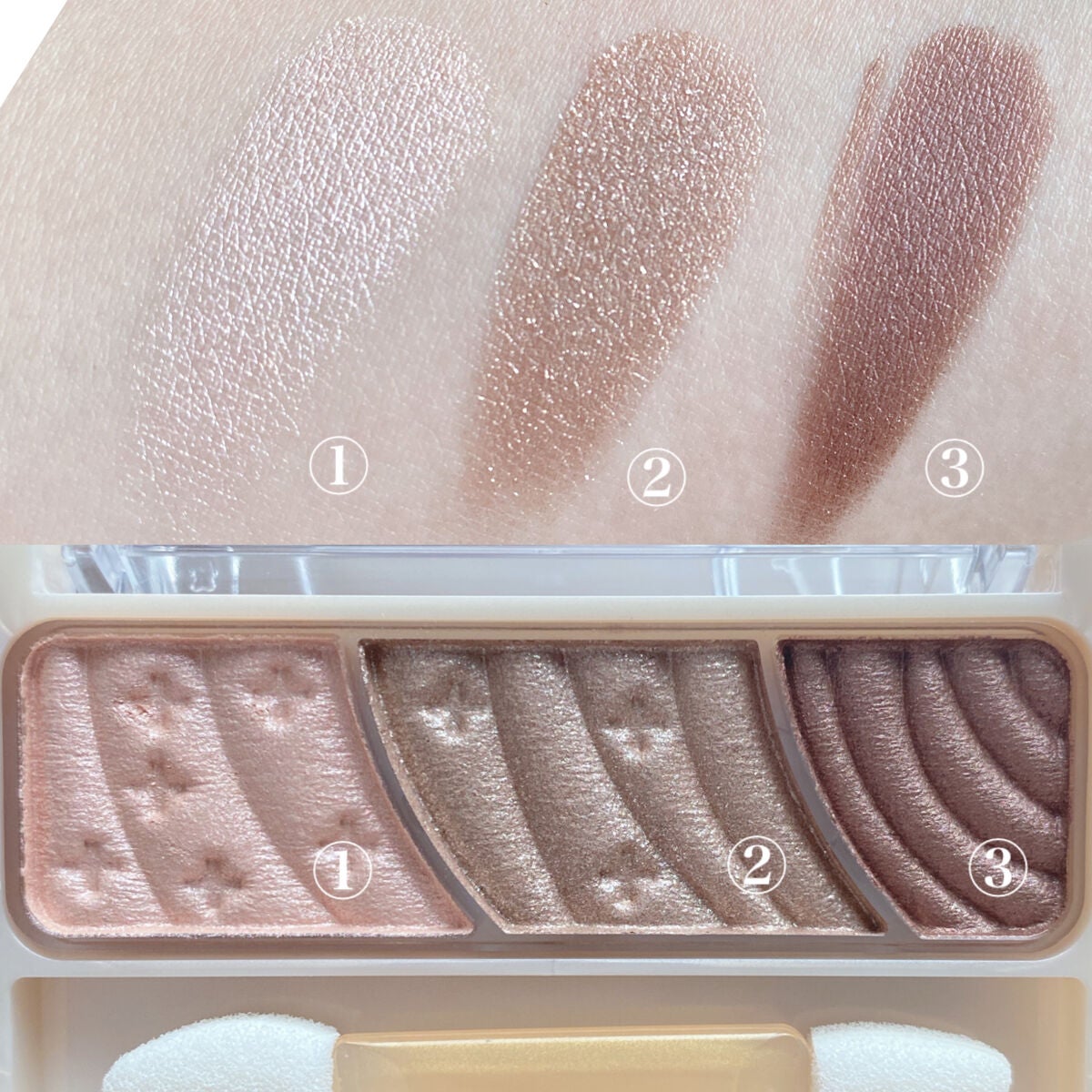 トーンアップアイシャドウ/CEZANNE/アイシャドウパレットを使ったクチコミ(2枚目)