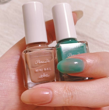 ミニネイル GN02 グリーンカルサイト/パラドゥ/マニキュアを使ったクチコミ(1枚目)