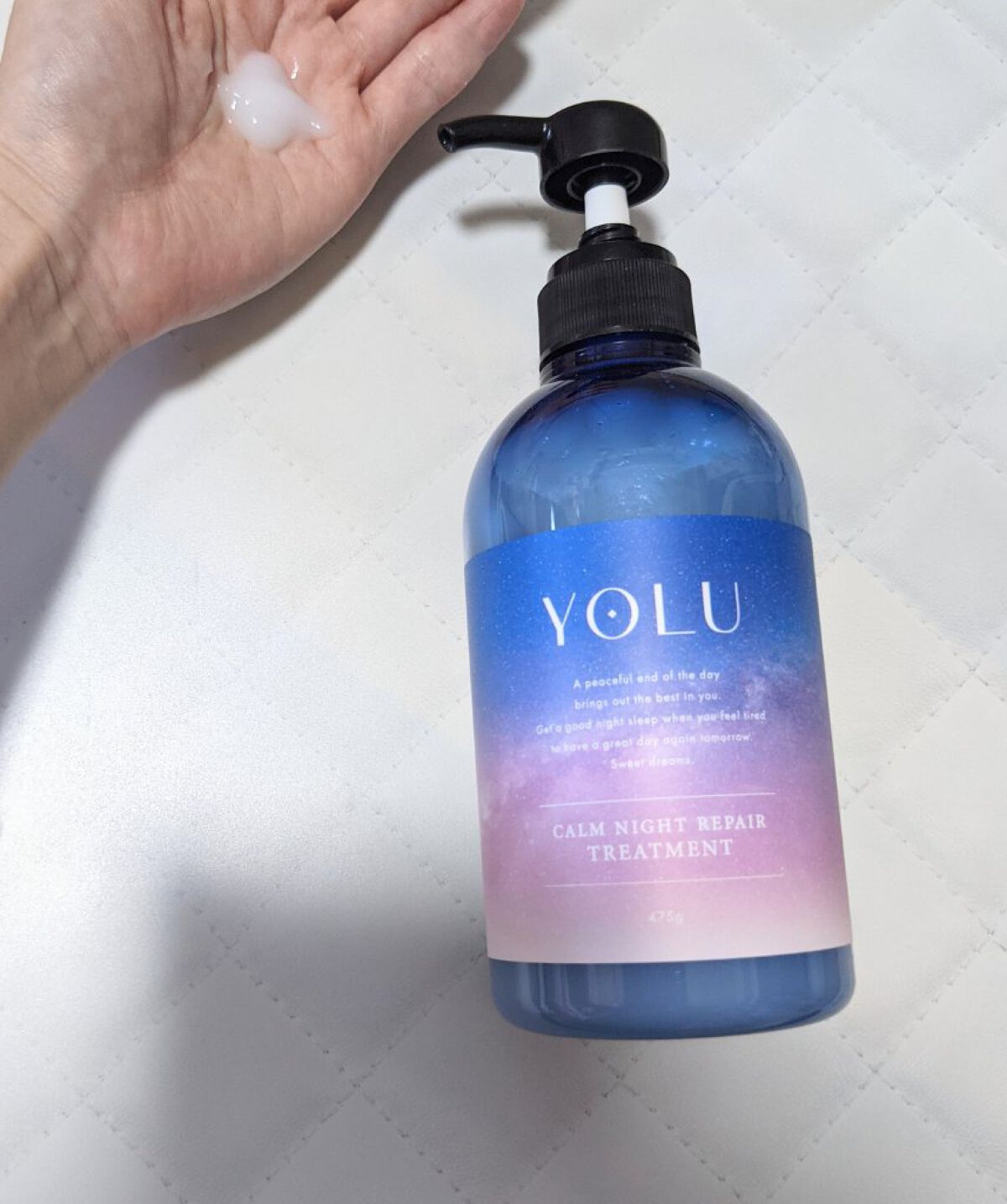 カームナイトリペアシャンプー／トリートメント/YOLU/市販シャンプーを使ったクチコミ（3枚目）