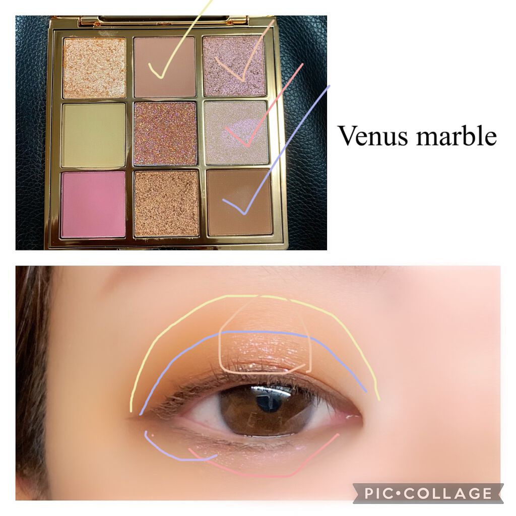 VenusMarble 9色アイシャドウパレット/Venus Marble/アイシャドウパレットを使ったクチコミ（1枚目）