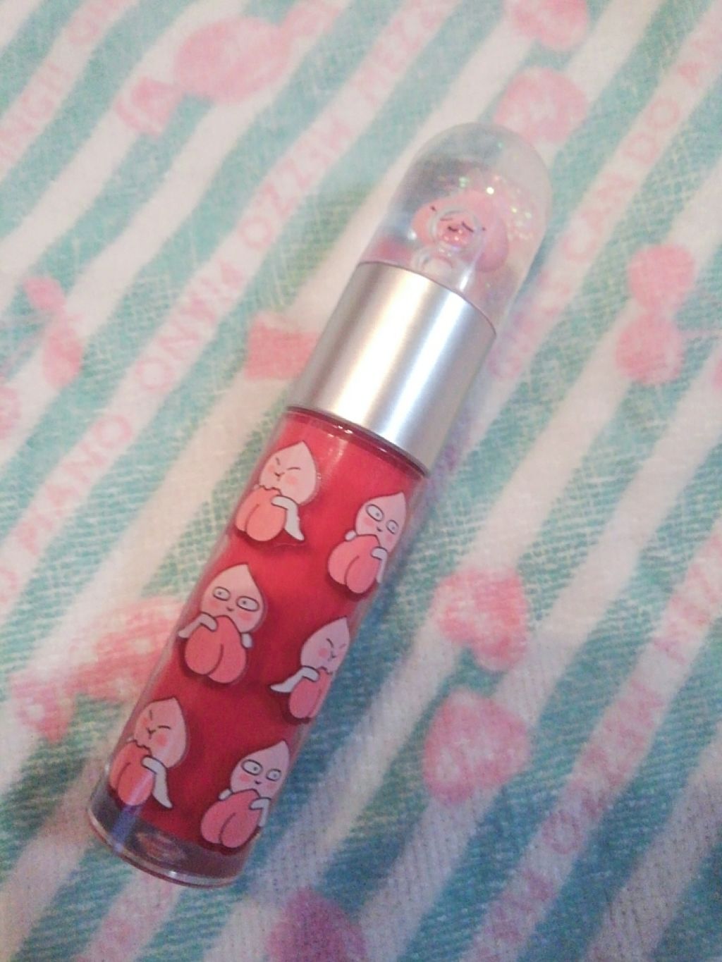 カカオフレンズ フードライアン&アピーチ ブロッサムティント/THE FACE SHOP/リップティントを使ったクチコミ(1枚目)