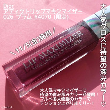 【旧】ディオール アディクト リップ マキシマイザー 026 プラム/Dior/リップグロスを使ったクチコミ（2枚目）