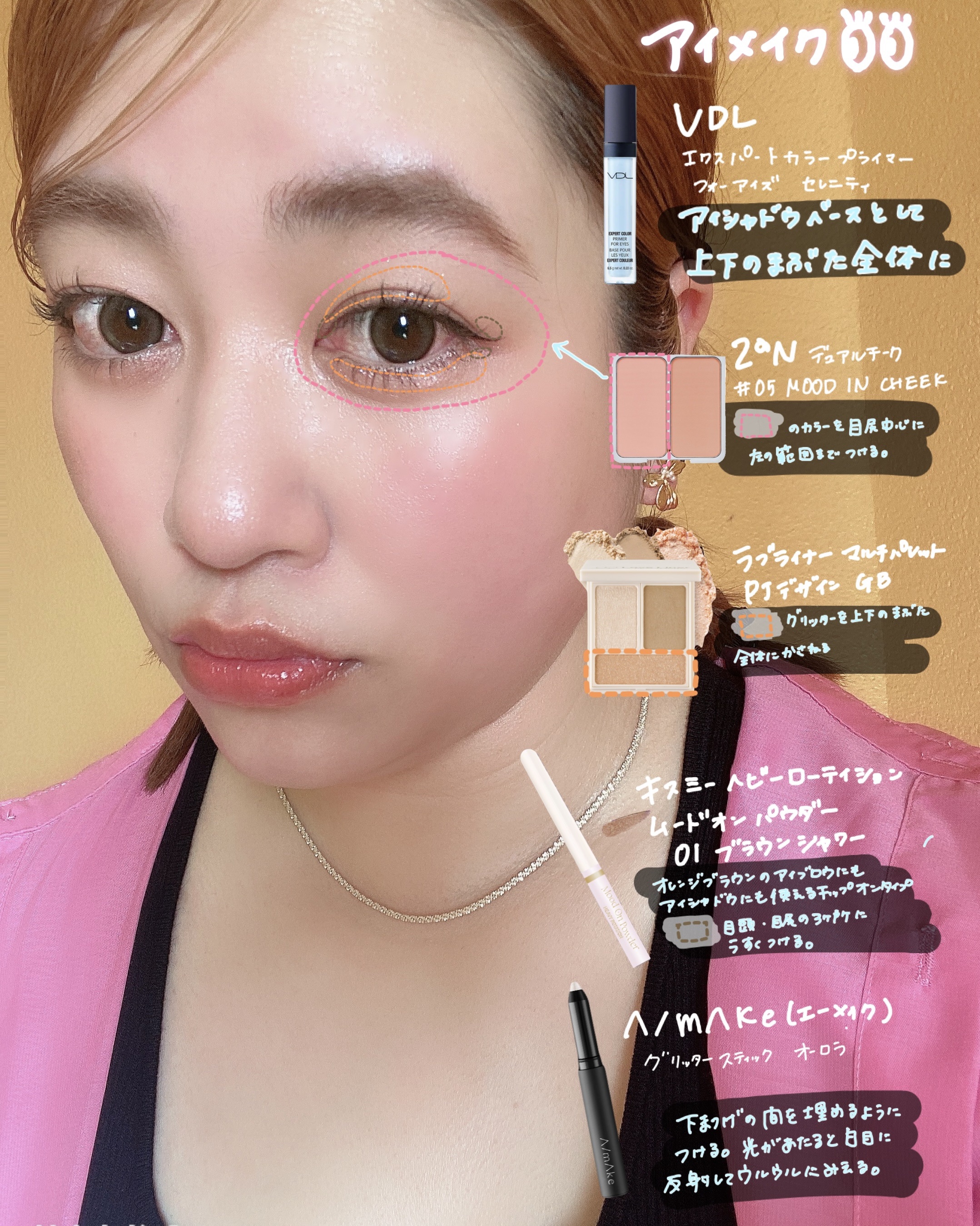 マルチパレット PJデザイン＜アイカラー＆チーク＞ グロウベージュ/ラブ・ライナー/マルチパレットを使ったクチコミ（2枚目）