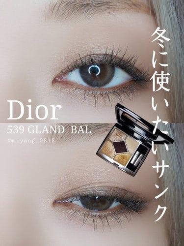 #冬のラメ博覧会 
【 寒い季節に使いたくなるやつ 】

#今日のアイメイク
#Dior #サンククルールクチュール
#539 #グランバル

日中普段使いってよりは
何となく夜向き🌃な気がするけど
と