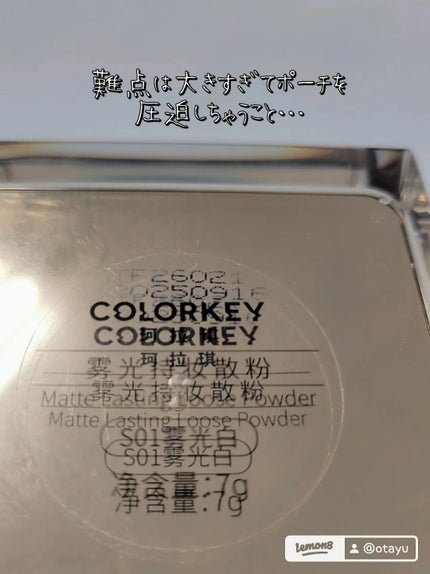 ラスティングルースパウダー/COLORKEY/ルースパウダーを使ったクチコミ(5枚目)