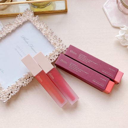 シアーマットリキッドリップ/thim/口紅を使ったクチコミ(8枚目)