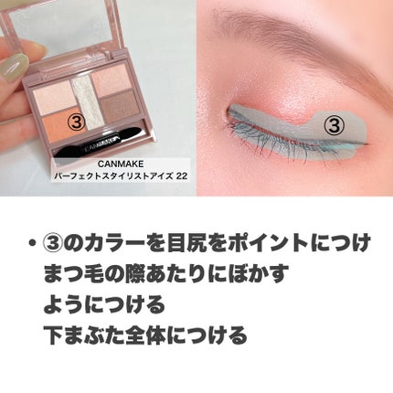 パーフェクトスタイリストアイズ/キャンメイク/アイシャドウパレットを使ったクチコミ(4枚目)