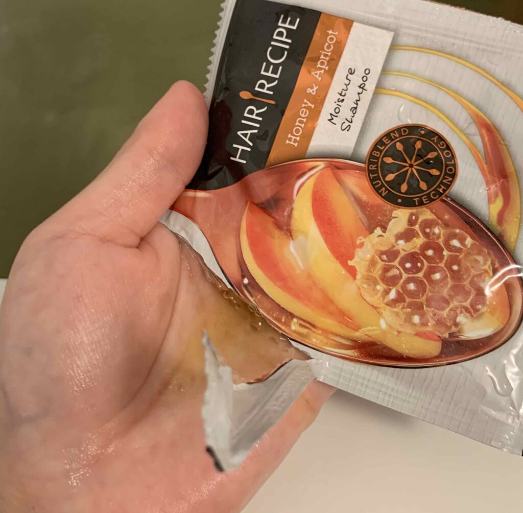 ハニーアプリコット エンリッチ モイスチャー レシピ /HAIR RECIPE/市販シャンプーを使ったクチコミ（1枚目）