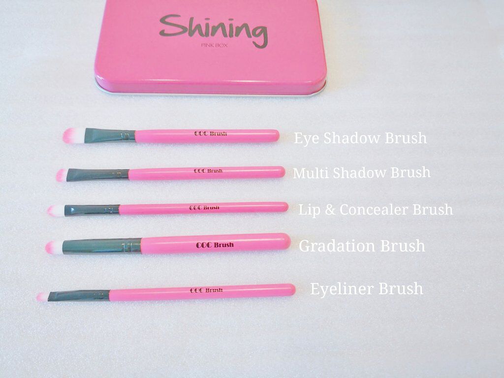 シャイニングピンクボックス8本セット/CORINGCO/メイクブラシを使ったクチコミ（3枚目）