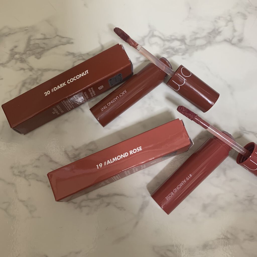 ジューシーラスティングティント/rom&nd/リップティントを使ったクチコミ（1枚目）