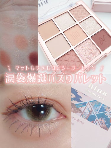 マルチアンダーアイパレット/hina cosmetics/パウダーアイシャドウを使ったクチコミ（1枚目）