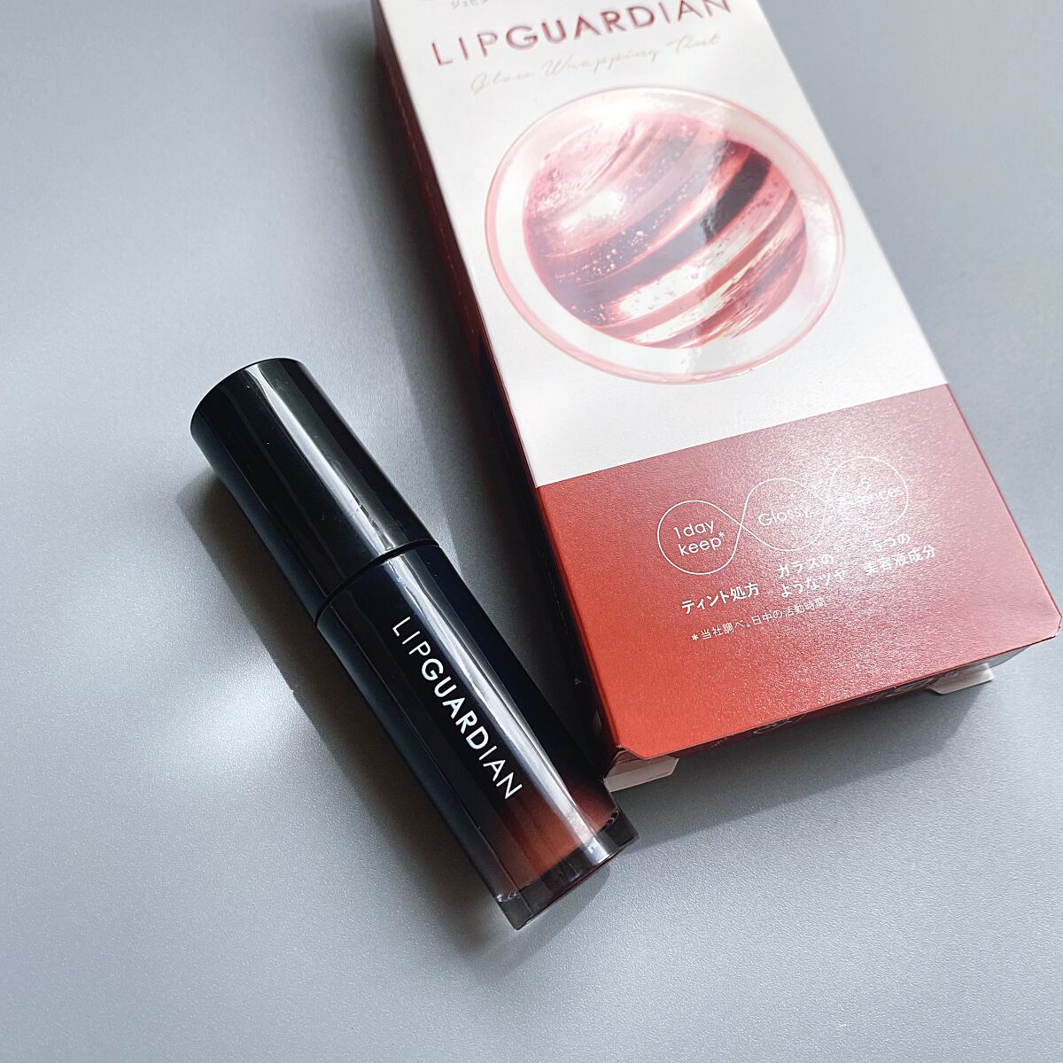 グロウラッピングティント 04 マーズバーガンディ/LIPGUARDIAN/リップティントを使ったクチコミ（1枚目）